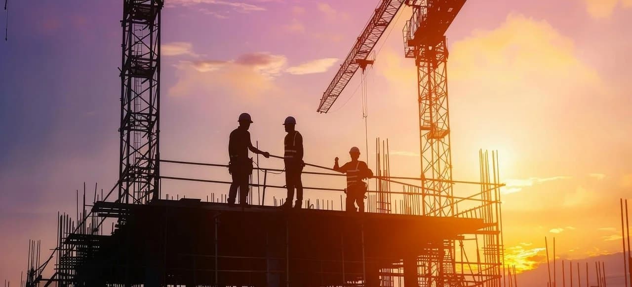 Construction site with heavy equipment vulnerable to theft